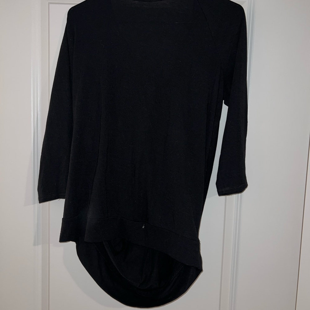 Black Women's Cutout Back Top